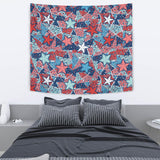 Hand Drawn Colorful Starfish Wall Tapestry
