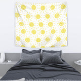 Hand Drawn Sun Pattern Wall Tapestry