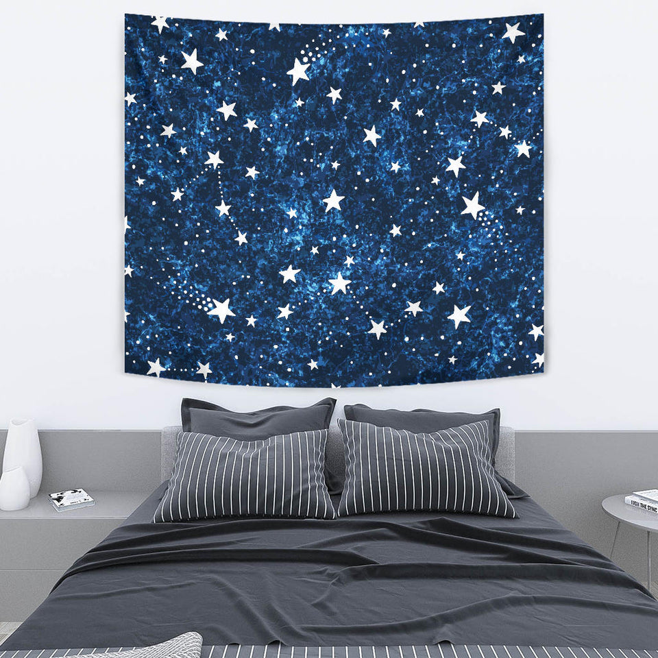 Night Sky Star Pattern Wall Tapestry