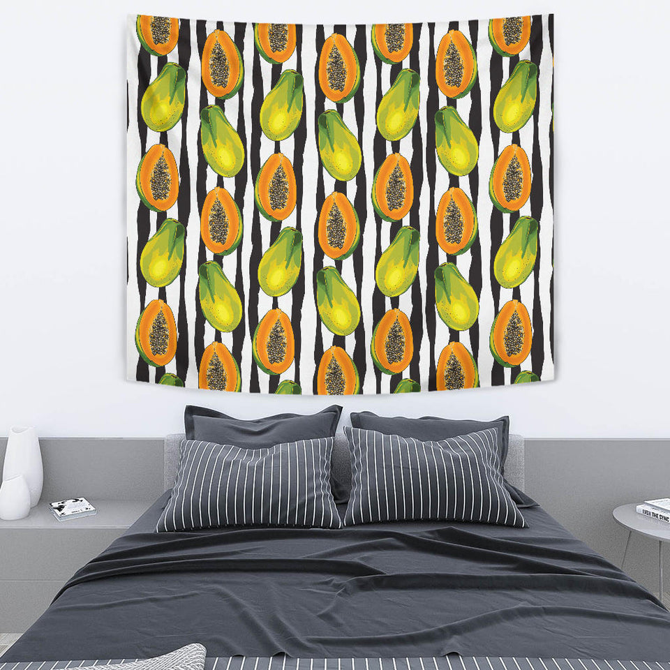 Papaya Design Pattern Wall Tapestry