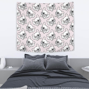 Cute French Bulldog Pattern Wall Tapestry