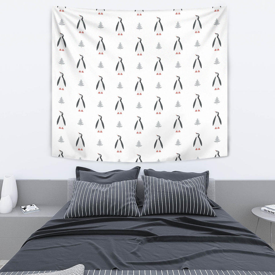 Penguin Pattern Wall Tapestry