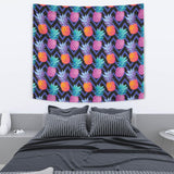 Pineapples Pattern Zigzag Background Wall Tapestry