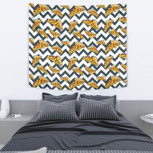 Pizza Design Pattern Wall Tapestry