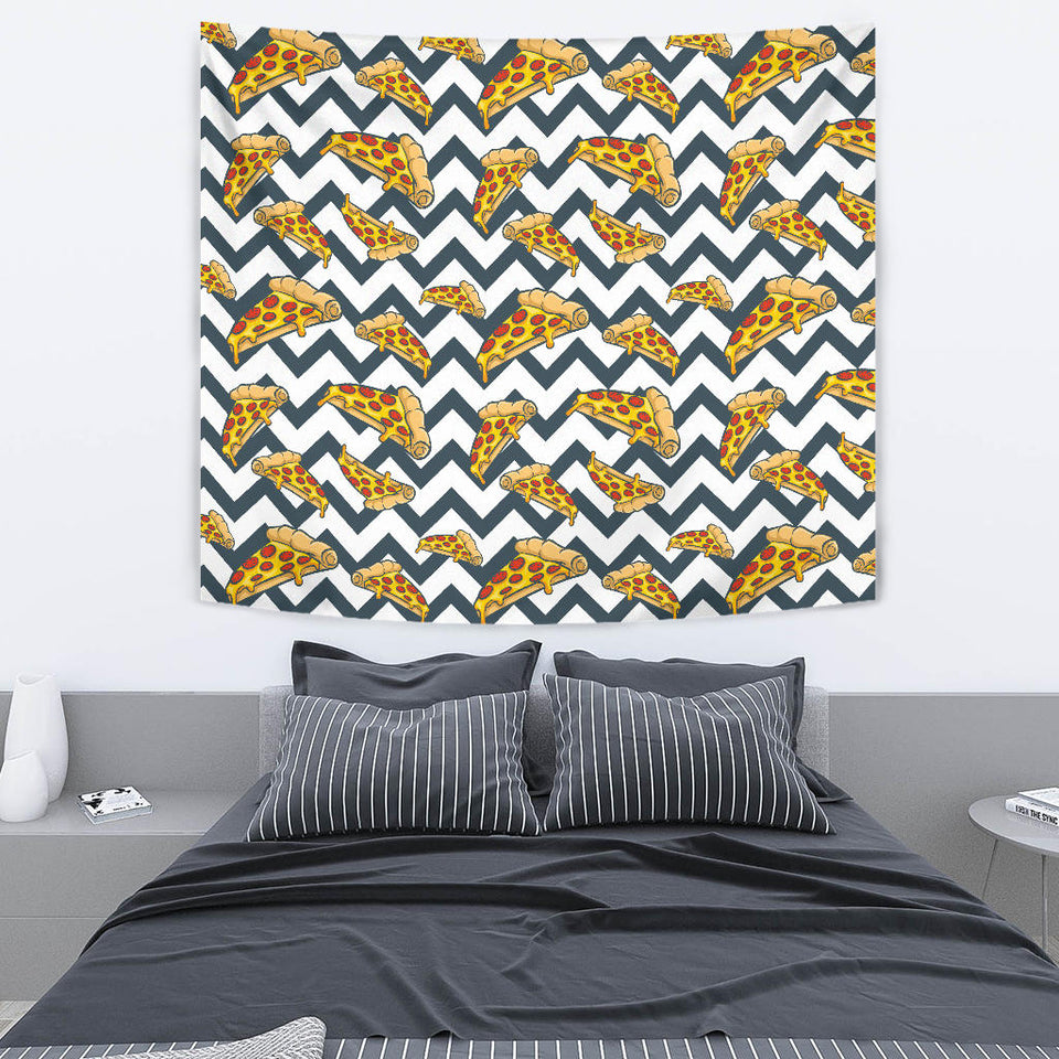Pizza Design Pattern Wall Tapestry