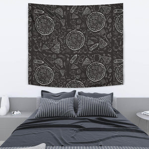 Pizza Pattern  Wall Tapestry