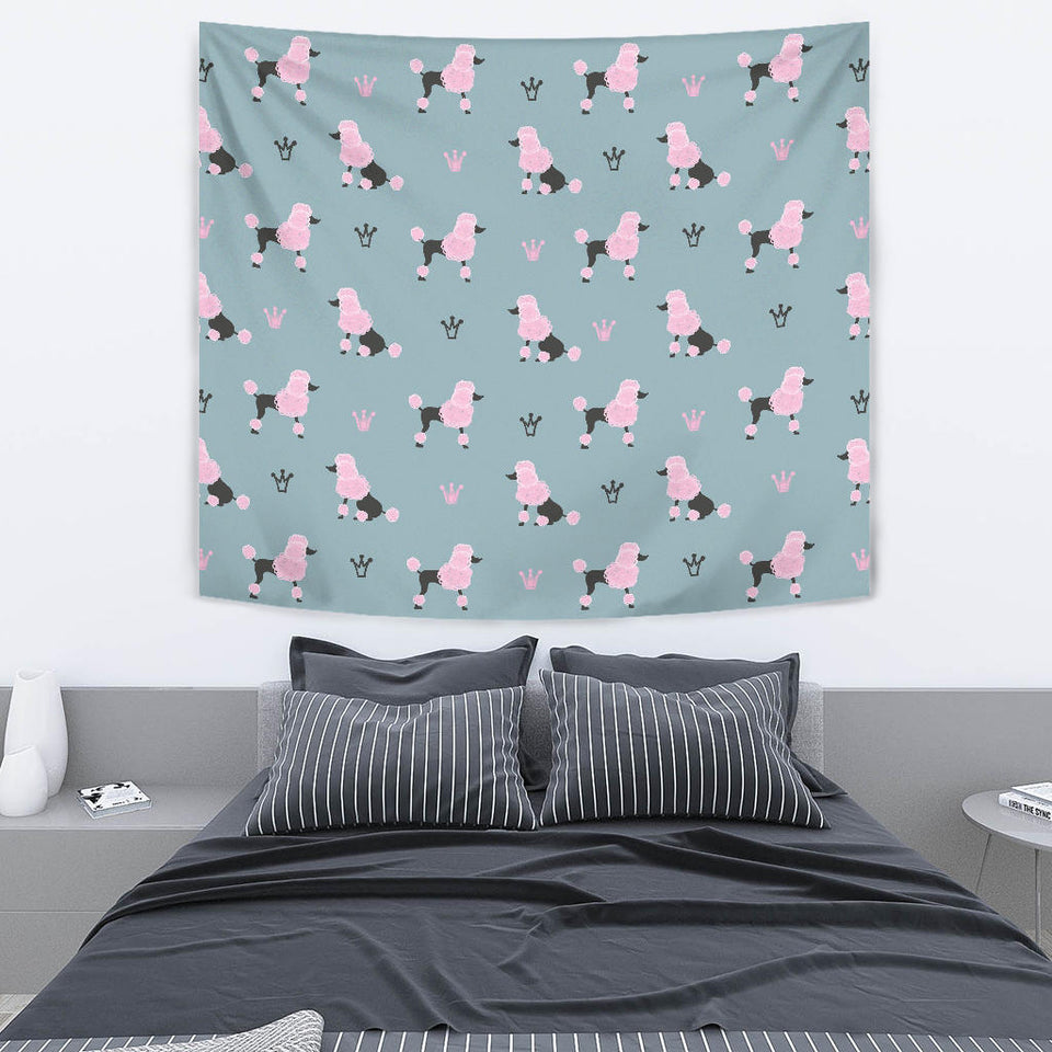 Poodle Dog Pattern Wall Tapestry