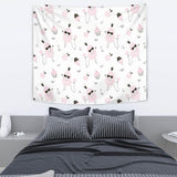 Poodle Dog Rose Cake Pattern Wall Tapestry