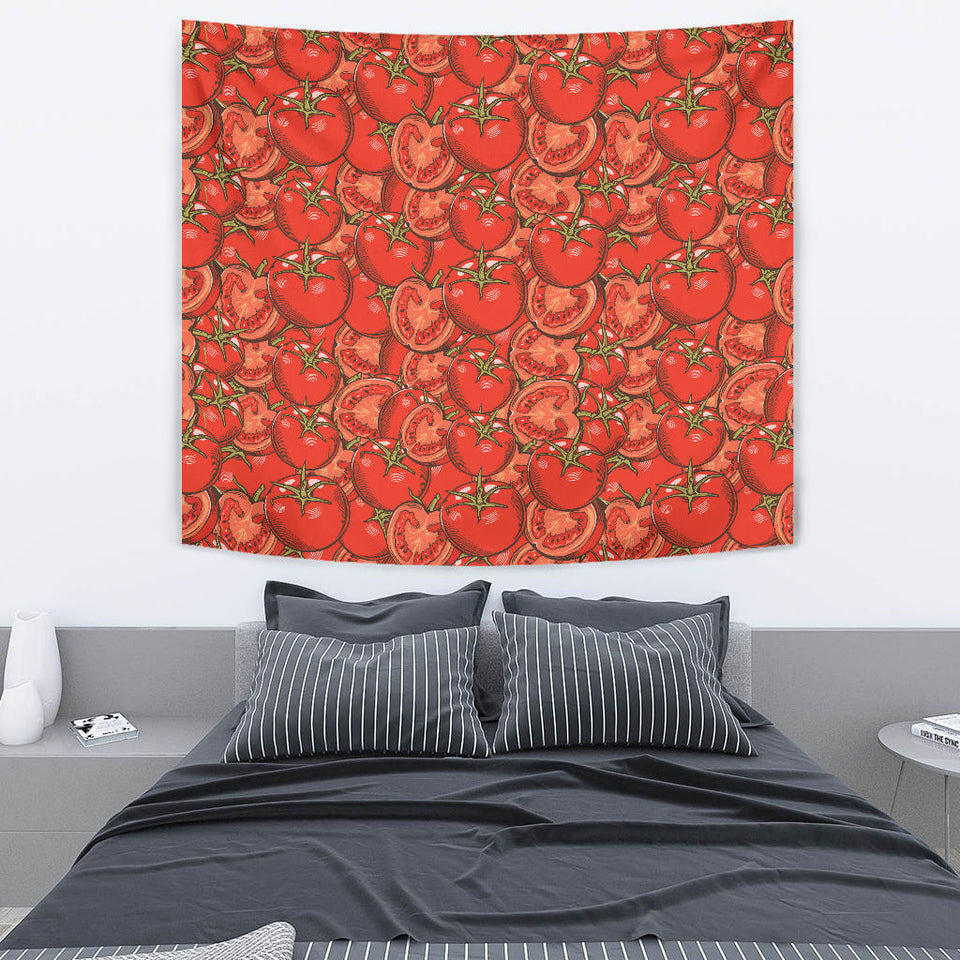 Red Tomato Pattern Wall Tapestry