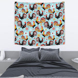 Rooster Chicken Cock Snowfalke Wall Tapestry