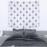 Sailboat Anchor Pattern Wall Tapestry