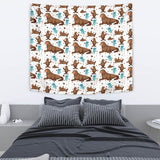 Sea Lion Seals Jellyfish Pattern Wall Tapestry