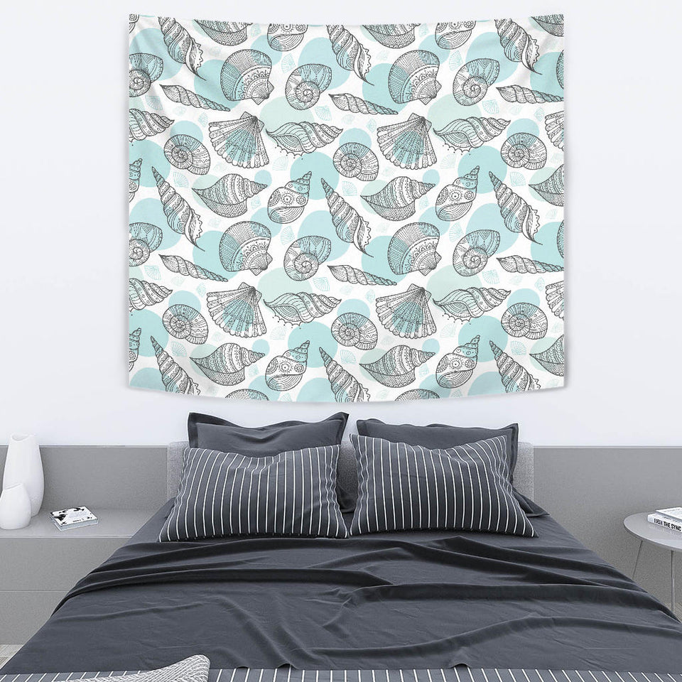 Shell Polynesian Tribal  Wall Tapestry