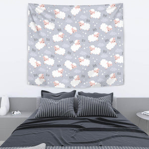 Sweet Dreams Sheep Pattern Wall Tapestry