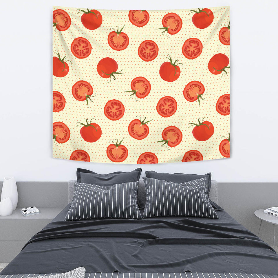 Tomato Dot Background Wall Tapestry