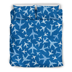 Airplane Pattern In The Sky  Bedding Set