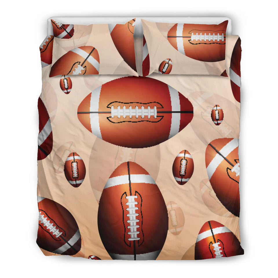 American Football Ball Design Pattern  Bedding Set