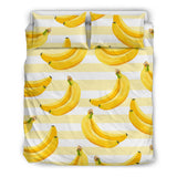 Banana Pattern Blackground  Bedding Set