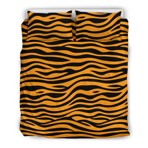 Bengal Tigers Skin Print Pattern Background  Bedding Set