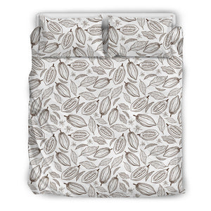 Cocoa Beans Leaves Pattern  Bedding Set