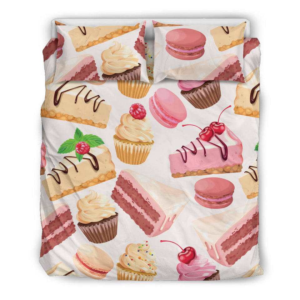 Cake Cupcake Sweets Pattern  Bedding Set