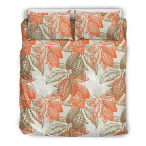 Cocoa Beans Cocoa Tree Pattern  Bedding Set