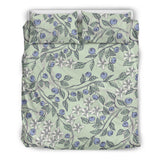 Hand Drawn Blueberry Pattern  Bedding Set