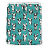 Hand Drawn Boston Terrier Dog Pattern  Bedding Set