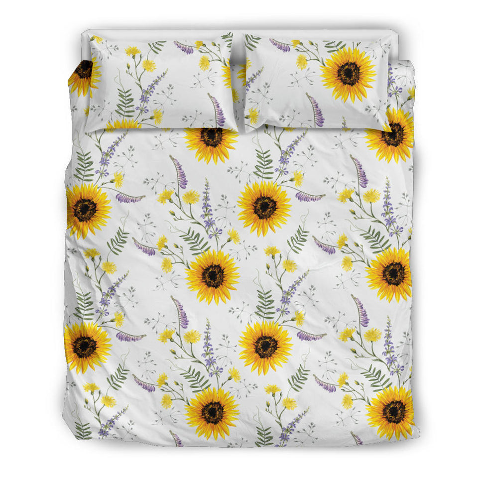 Beautiful Sunflowers Pattern Bedding Set