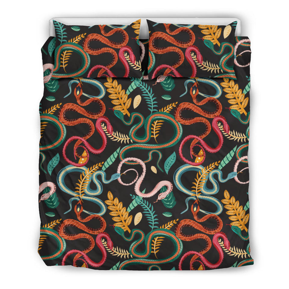 Colorful Snake Plant Pattern Bedding Set