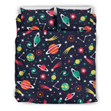Colorful Space Pattern Planet Star Bedding Set