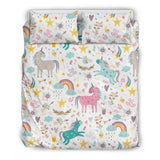 Colorful Unicorn Pattern Bedding Set