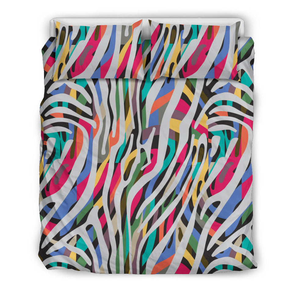 Colorful Zebra Skin Pattern Bedding Set