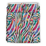 Colorful Zebra Skin Pattern Bedding Set