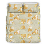 Cute Fat Shiba Inu Dog Pattern Bedding Set