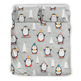 Cute Penguin Christmas Pattern Bedding Set