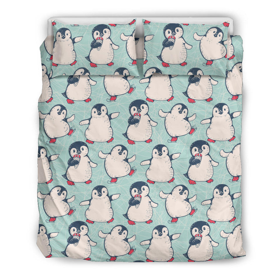 Cute Penguin Pattern Bedding Set
