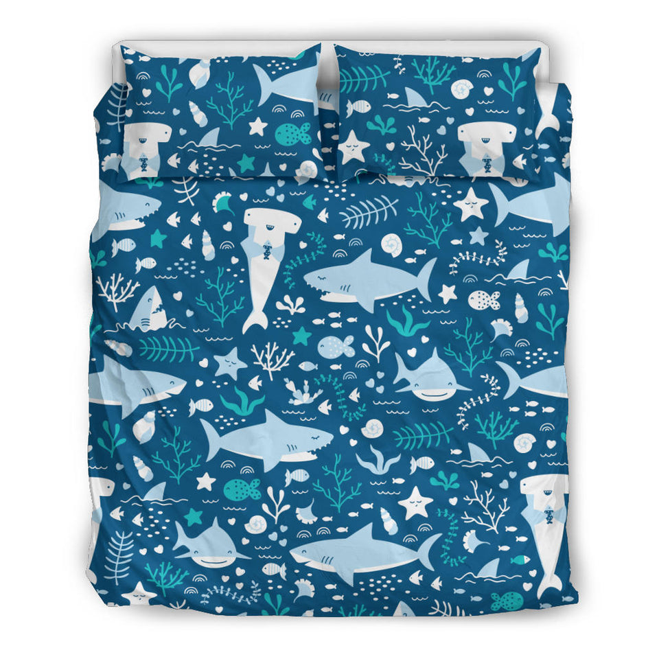 Cute Shark Pattern Bedding Set