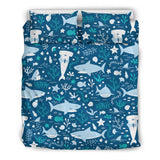 Cute Shark Pattern Bedding Set