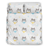 Cute Siberian Husky Pattern Bedding Set