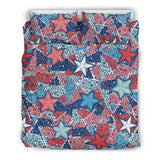 Hand Drawn Colorful Starfish Bedding Set