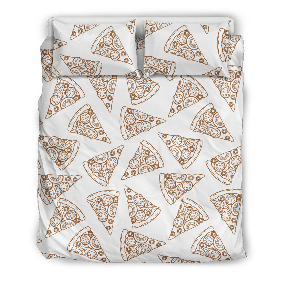 Hand Drawn Pizza Pattern Bedding Set