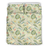 Hand Drawn Sea Turtle Fish Pattern Bedding Set