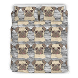 Happy Pug Pattern Bedding Set