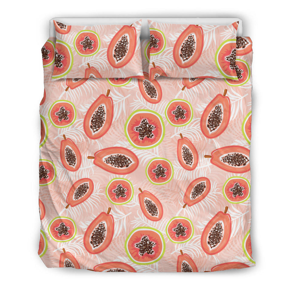 Papaya Leaves Pattern Bedding Set