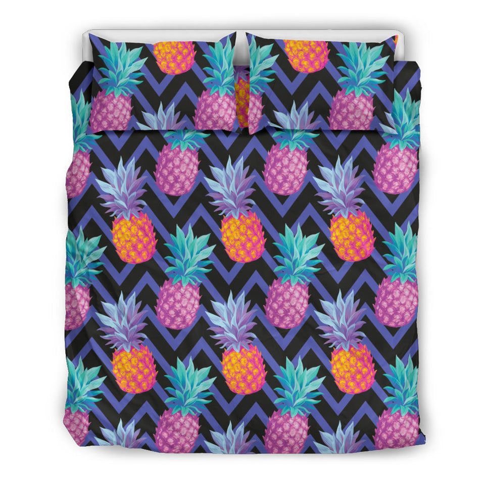 Pineapples Pattern Zigzag Background Bedding Set