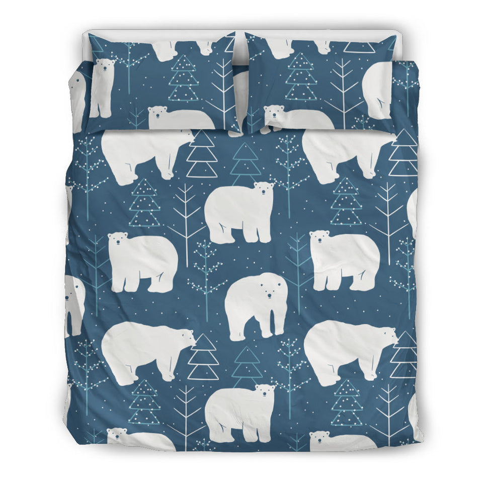 Polar Bear Mother Her Child Pattern Bedding Set