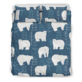 Polar Bear Mother Her Child Pattern Bedding Set