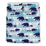 Polar Bear Winter Snow Pattern Bedding Set