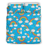 Rainbows Sky Clouds Pattern Bedding Set